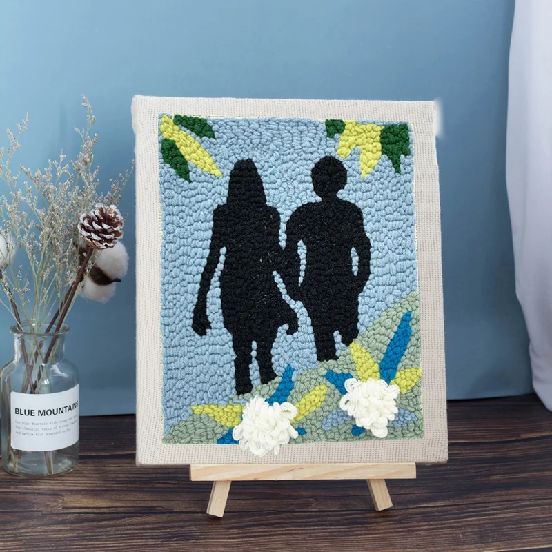 Wholesale Rug Hook Sets Lovely Parrot Animal Framed Professional Punch Needle Kit