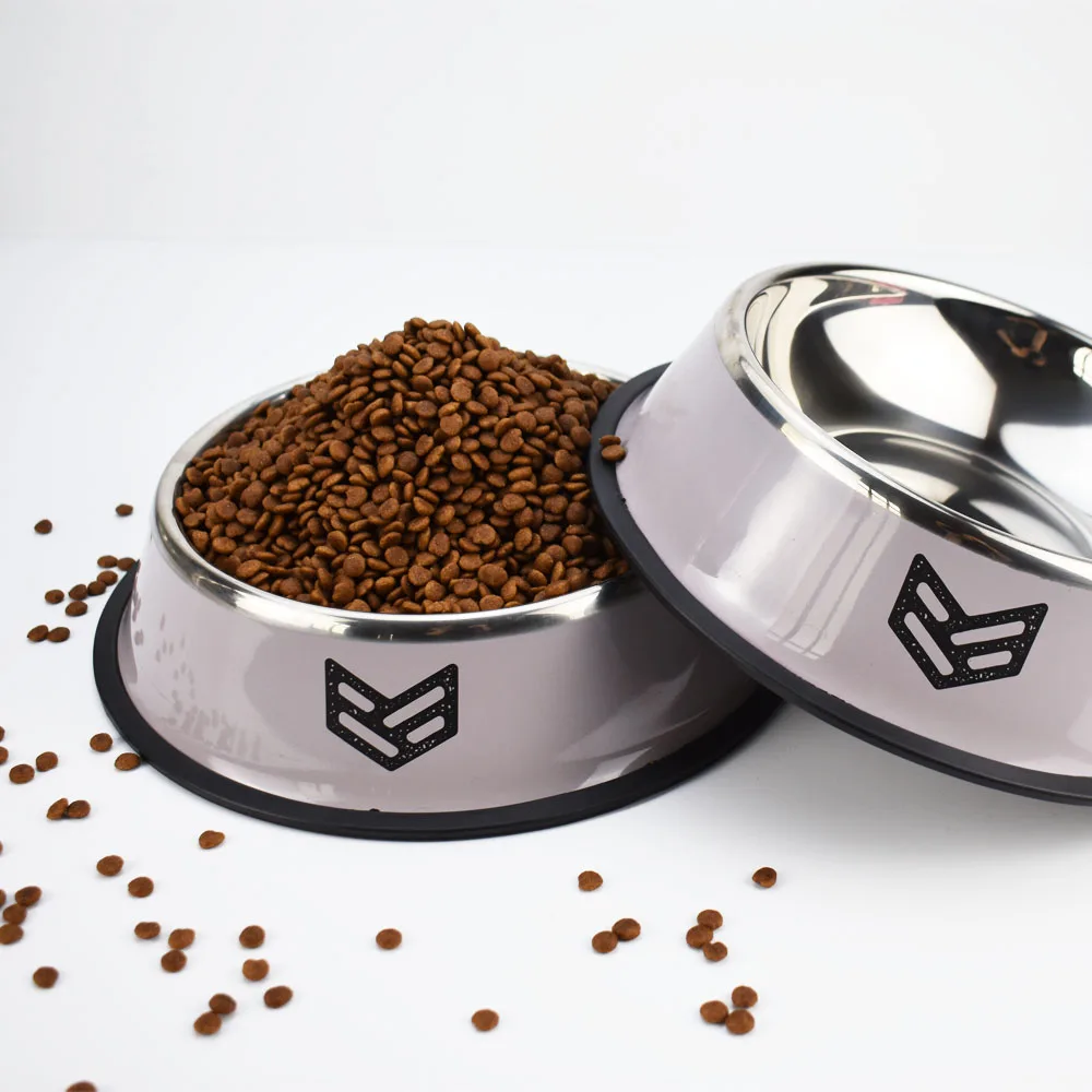 Миска для собак 8 унций, нержавеющая сталь, противоскользящая резиновая основа, кормушка для питомцев, миски для воды для котят