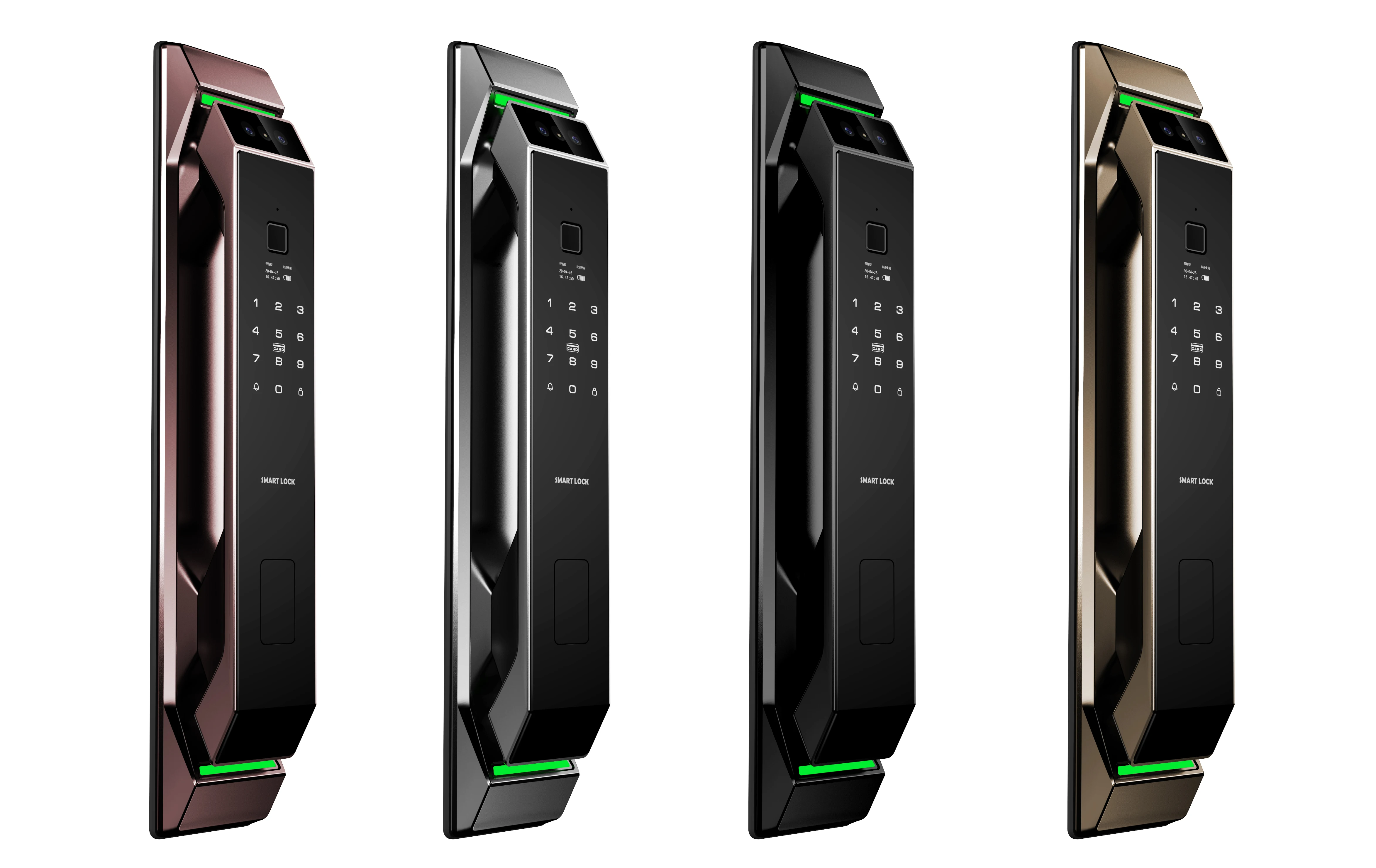 Offer Sample Bluetooth Intelligent Serrure Access By Keys And Cards Smart Waterproof Lock Fingerprint Glass Door