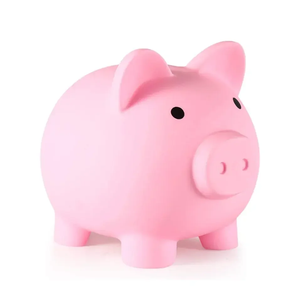 Large Size Unique Pig Shape Design Plastic Money Saving Coin Box Piggy Bank Pig Money Box