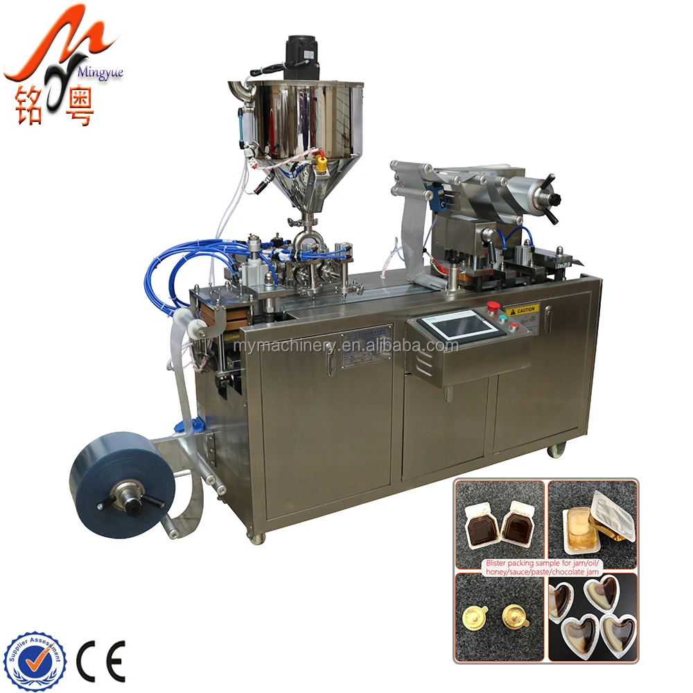 Automatic Thermoforming Bee Honey Blister Packaging Machine liquid chocolate jam ketchup paste Honey blister Packing Machine