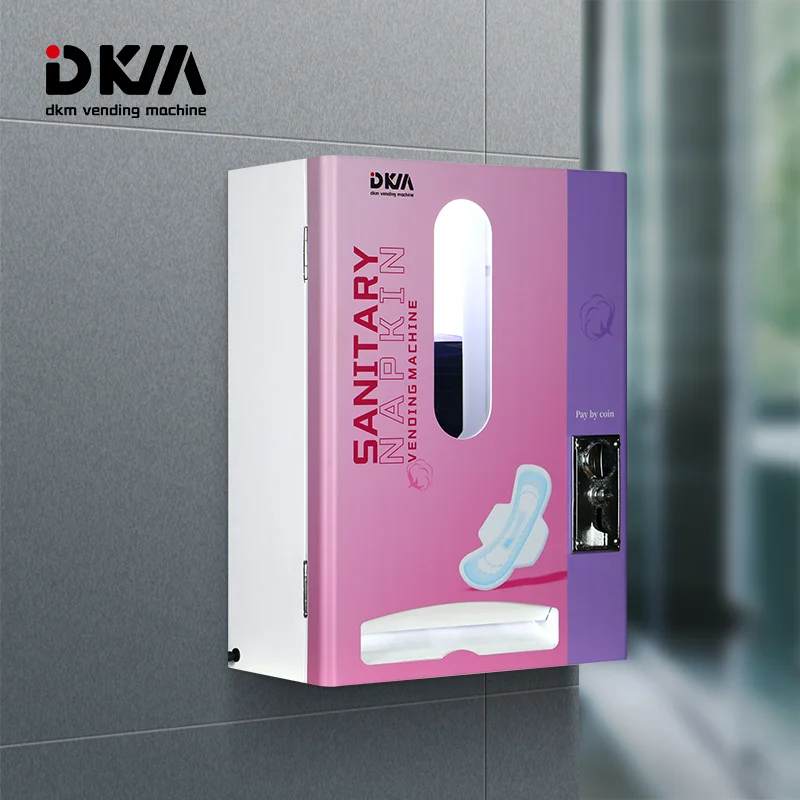Dkmvending Mini Wall Mounted Sanitary Pad Dispenser Vending Machine With Qr