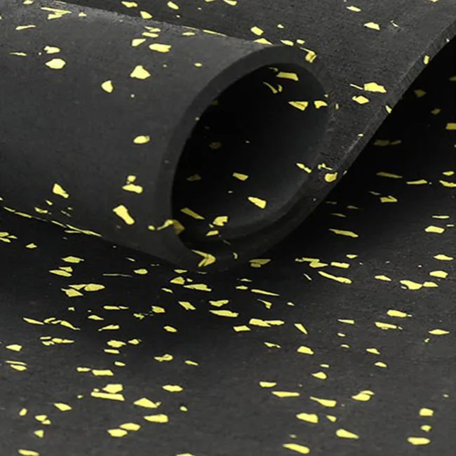 Waterpoof High Duty 8mm Gym Rubber Flooring Roll 1/4 Inch White