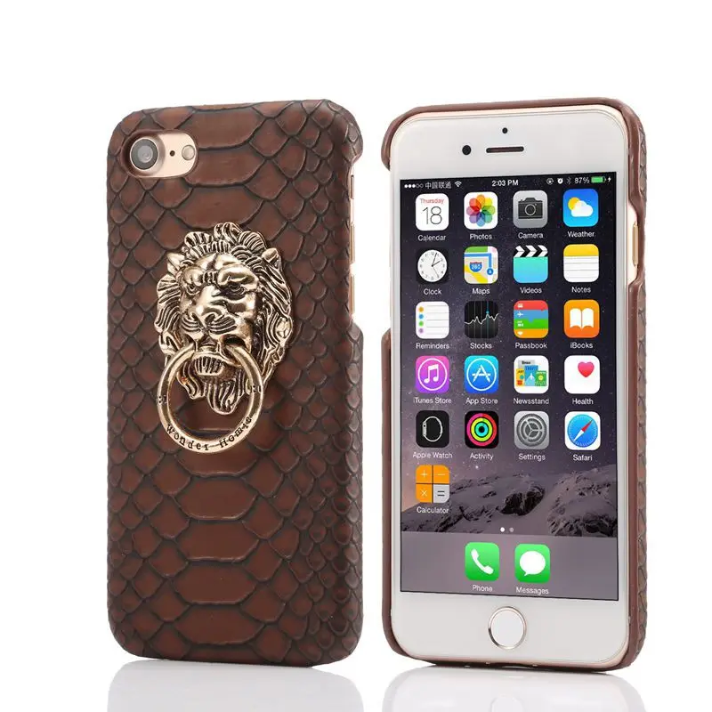 2020 Luxury For iPhone 11 Pro Max Popular Metal Lion Head Bracket Pu Cool Mobile Phone Case