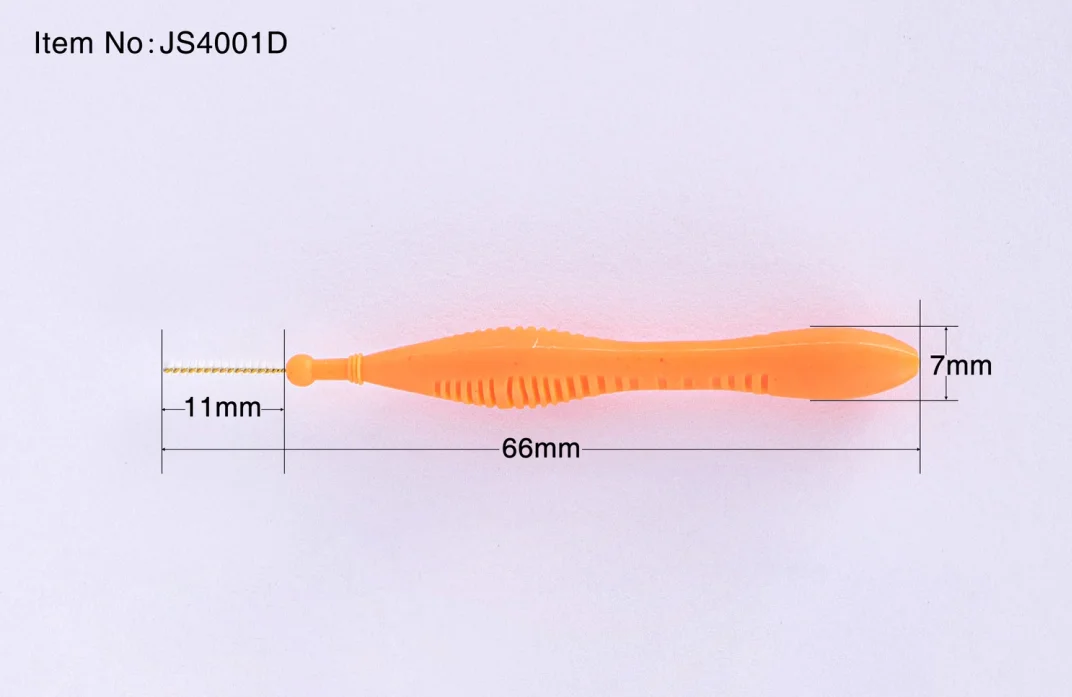 Round tip EVA interdental brush is sold in bulk for deep cleaning in home oral care.