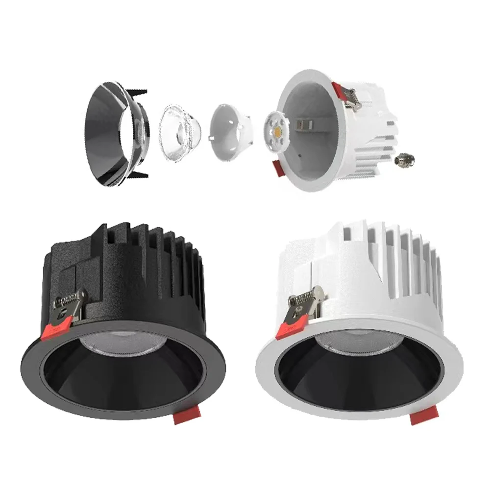 Modern Dimmable 7w 12w 18w Ip25 Anti-Glare Indoor Dimmable Cct Change Led Smart Recessed Downlight