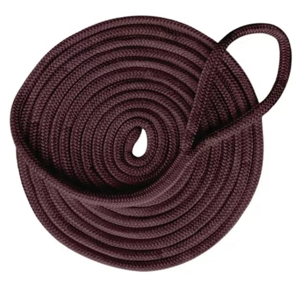 RIOOP multifilament polyester pp nylon rope 8 strand 12 strand Dock Line 15 ft for marina use