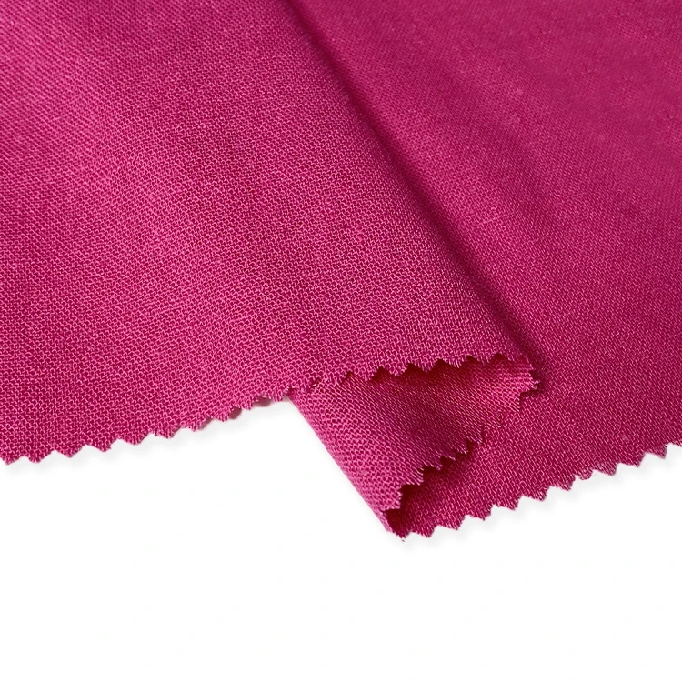 Harvest hemp linen rayon blended solid fabric soft breathable for women dress and apparel