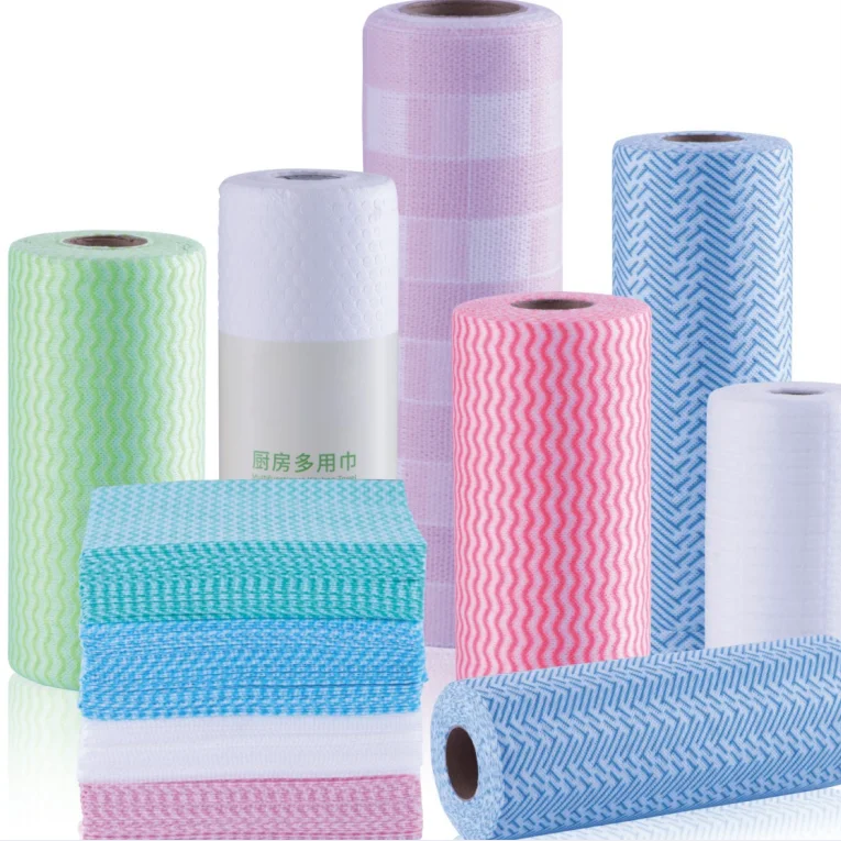 Wholesale hand towel disposable napkin kitchen roll tissue paper customized dish towel roll