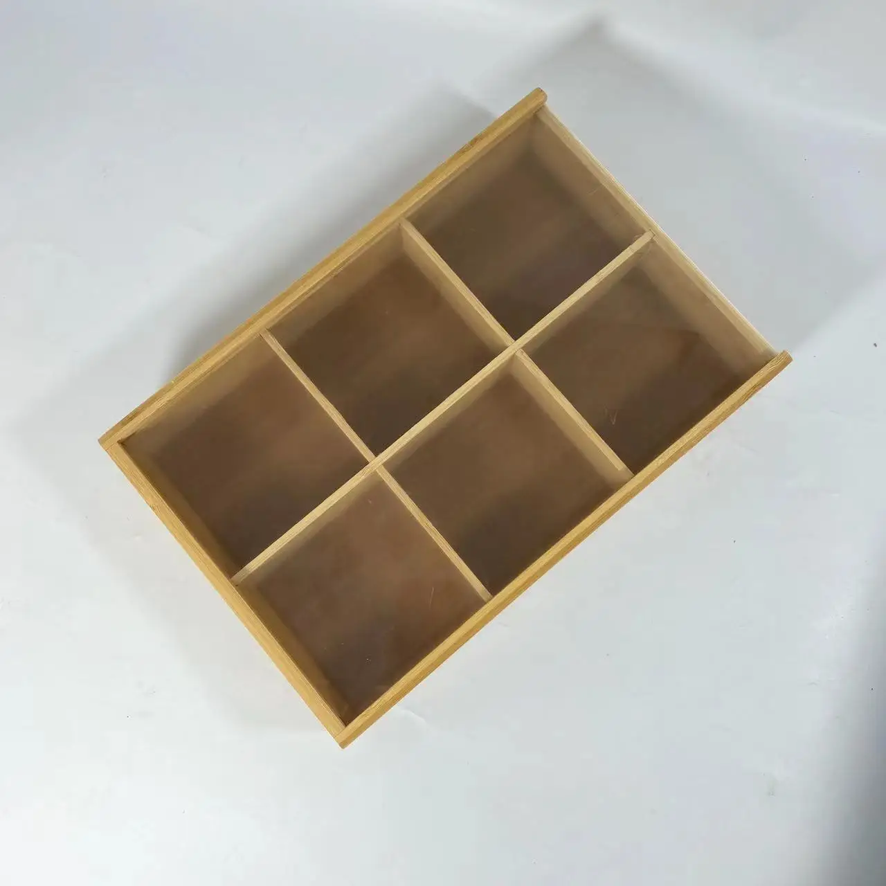 Multi-functional Natural Bamboo Tea Box Holder for Tea Bags Organizer