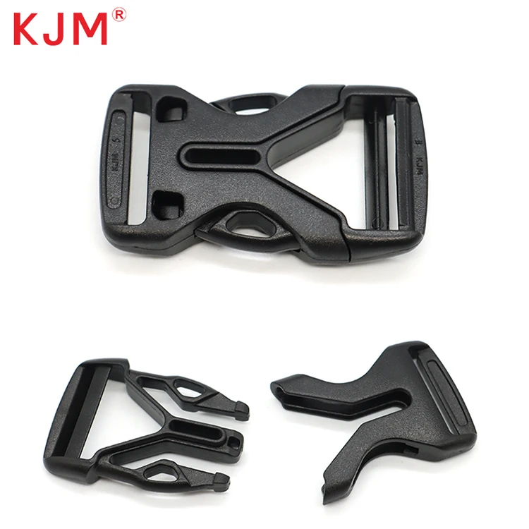 Kjm bike bags accessories 20mm 25mm 32mm 38mm 50mm customized logo webbing strap plastic buckle