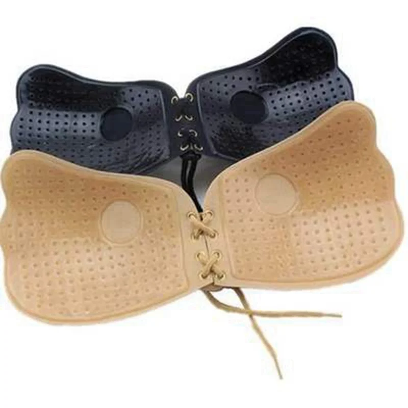 4000 Magic Wing Strapless Bra Silicone Push-up Strapless Backless Self-adhesive Sticky Invisible Bra