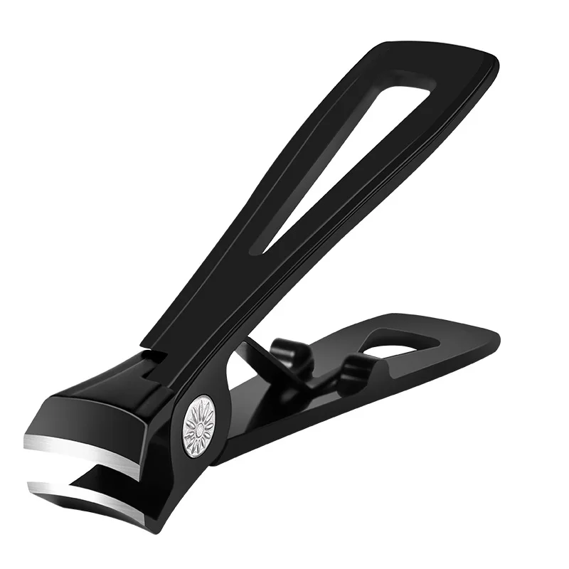 Professional Big Stainless Steel Black Fingernail Trimmer Toe nail Clippers Silver Manicure Pedicure Nail Cutter for Nail Salons