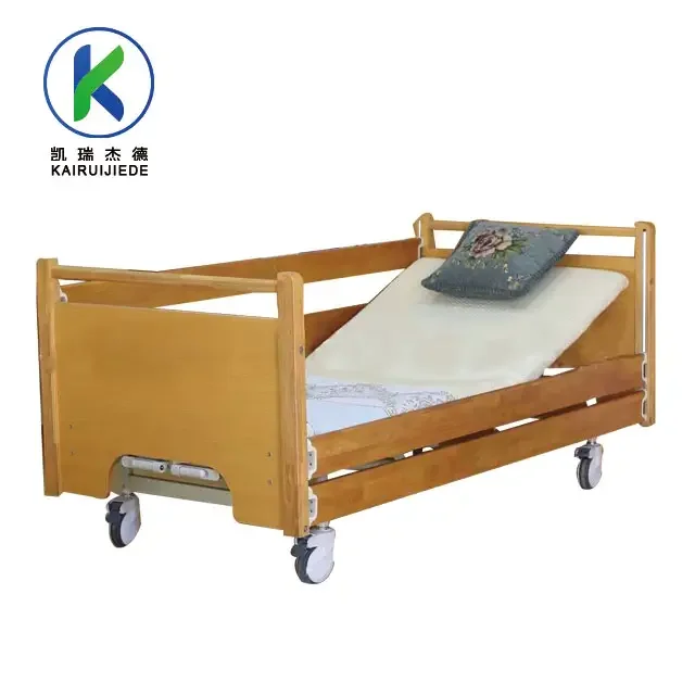 Hospital Furniture solid wood nursing home care manual bed adjustable Medical Hospital Bed for elderly or disable people