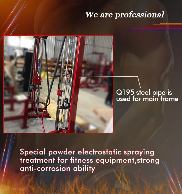 Commercial Gym equipment  pin selection strength machine  world fitness Dual Cable Adjustable cable crossover machine