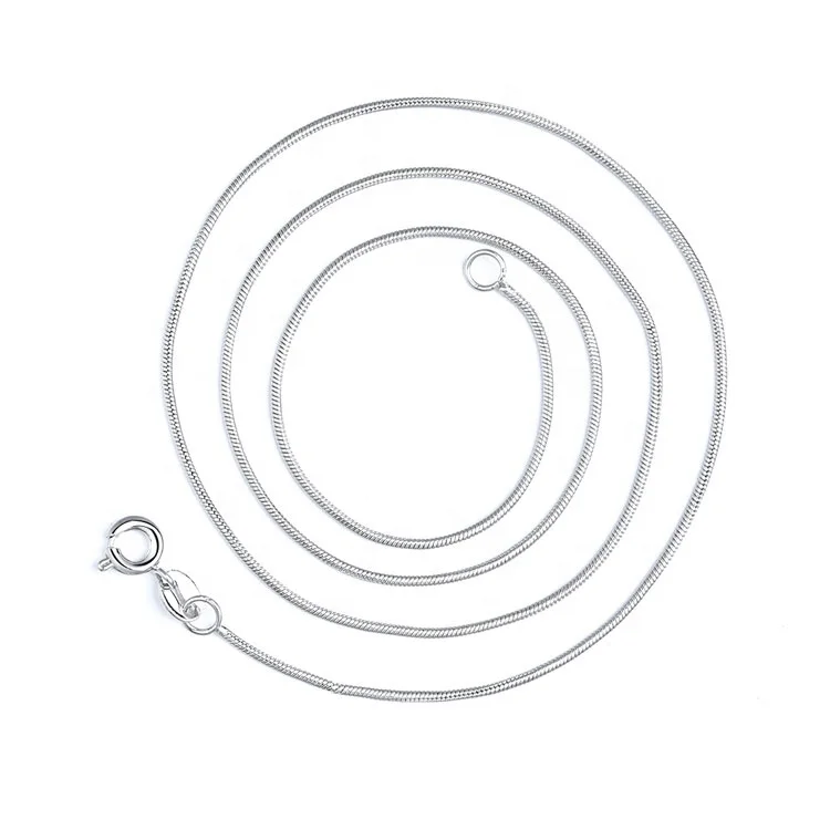 Factory Wholesale Silver 925 Snake Chain 1mm for Pendant for Women