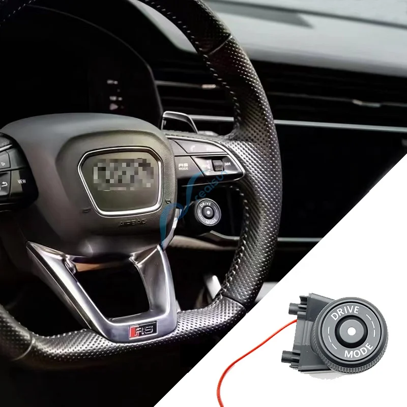 Realsun Sport Chrono Button SU7 Style Steering Wheel For Audi A3 8V 8Y A4 B8 B9 Q3 Q5 A6 C7 C8 With Start Engine Drive Select