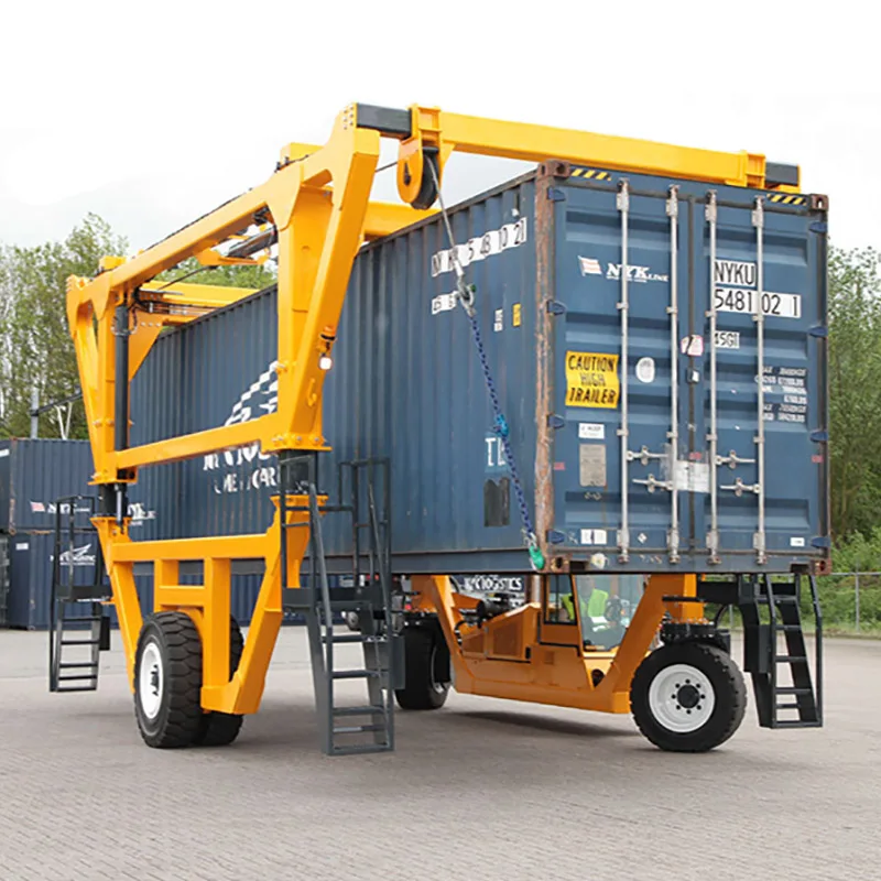 90 ton factory direct rubber tyre container straddle carrier for sale