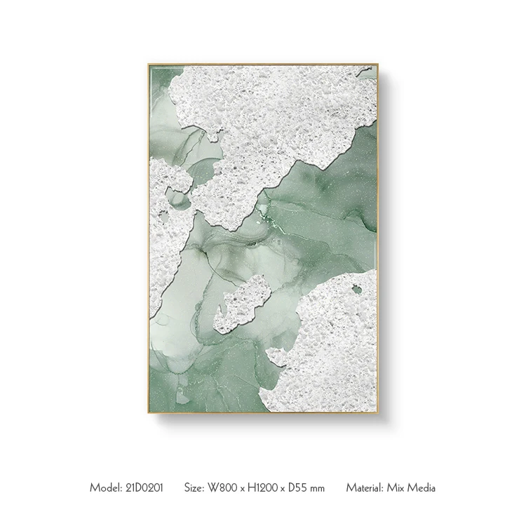 New Acrylic Painting Luxury Furniture 3D Framed Wall Decor Resin crafts Artwork for hotel living room home decor resin wall art