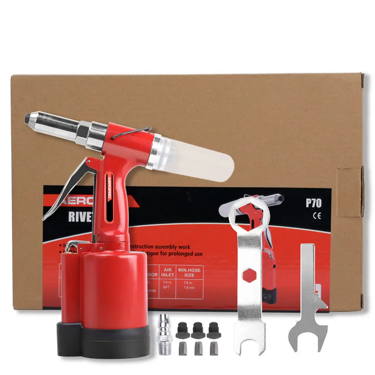 AEROPRO P70 high pressure rivet gun Pneumatic Riveting Gun Pull Nut Automatic Air Riveter Nut Gun Tool