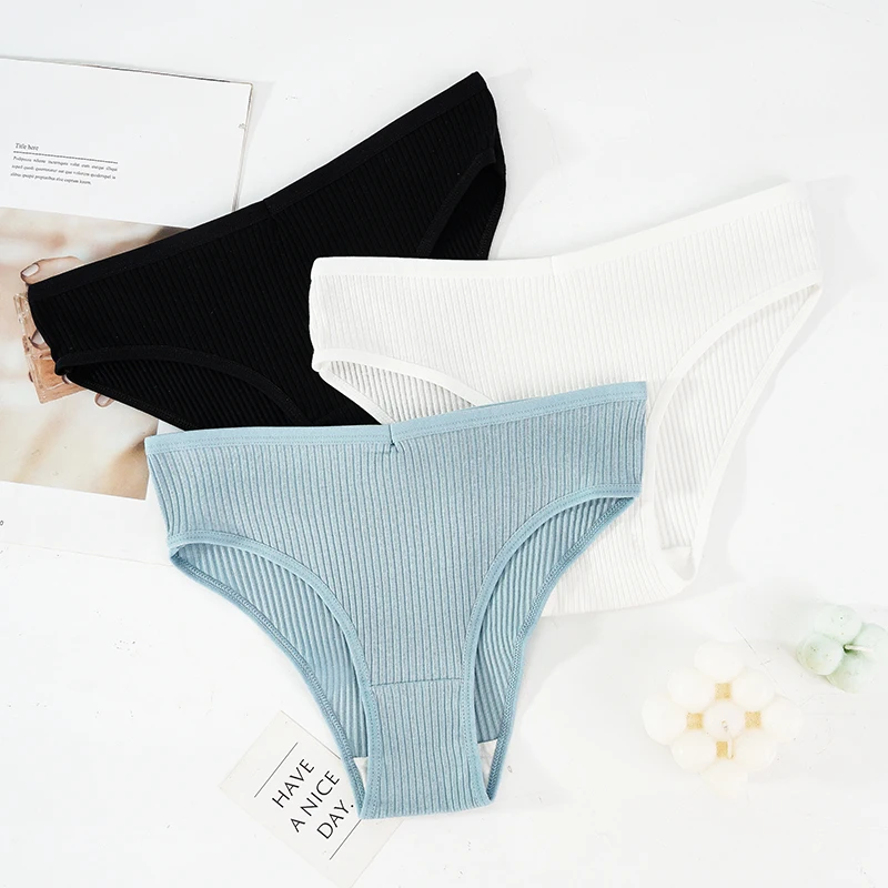 lingerie women sexy g-string Wholesale custom logo low waist high quality solid color women 100% cotton ladies hipster underwear