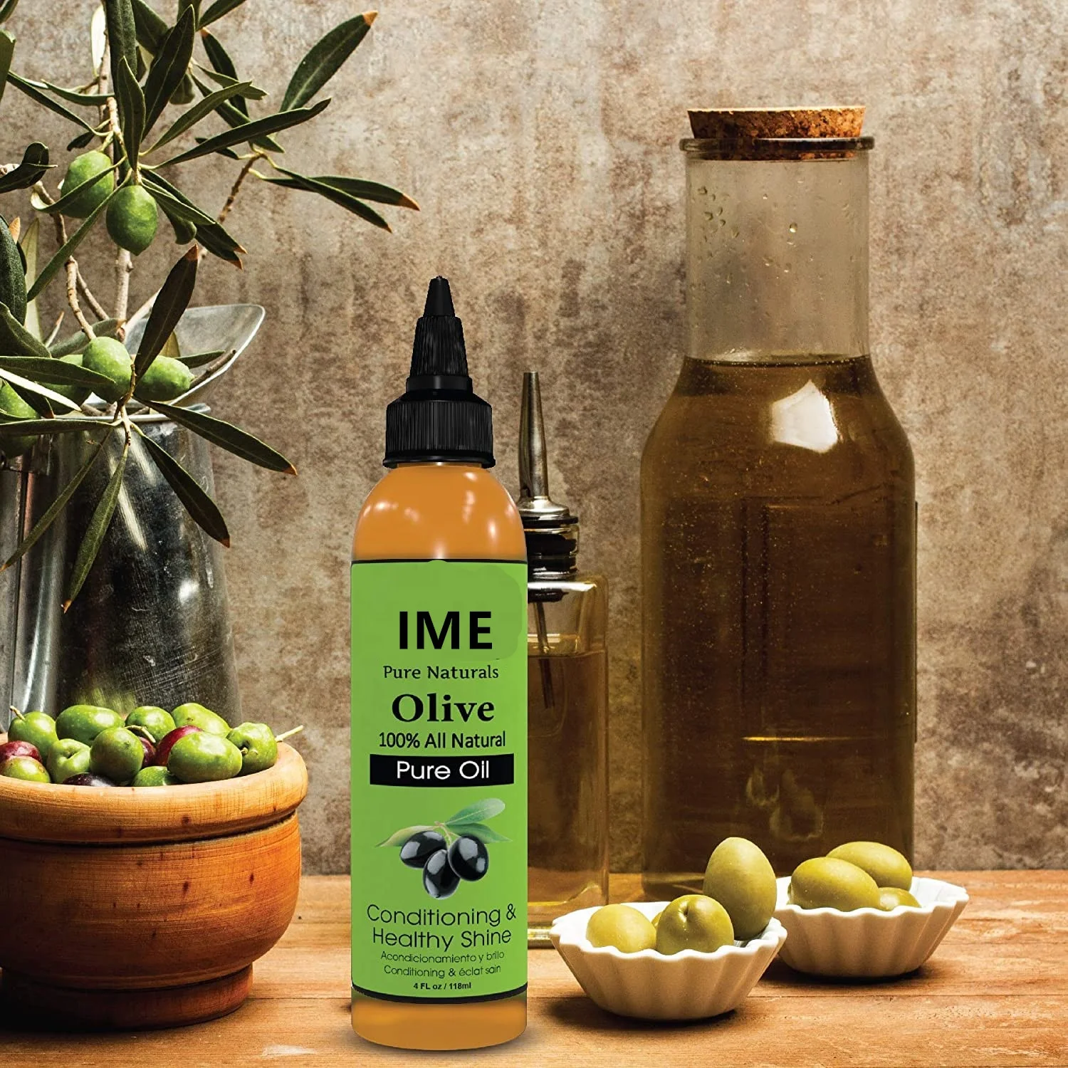 Private Label 100% Pure Natural Nourish Strengthen Replenish Elasticity & Deep Conditioning Olive Oil For All Hair Skin Types