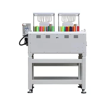 Two Head 15 Needles Computerized Embroidery Sequin Machine For Hat T-shirt And Flat