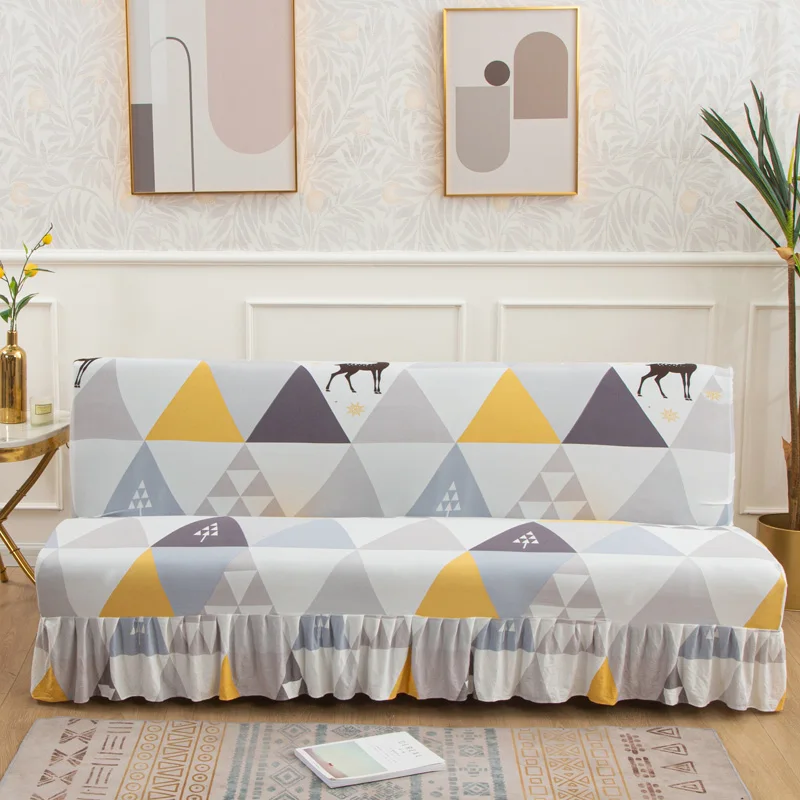 Sofa Covers with Skirt New Printed All-Inclusive  Soft couch cover Modern slipcover stretch elastic 1234 seater knit spandex
