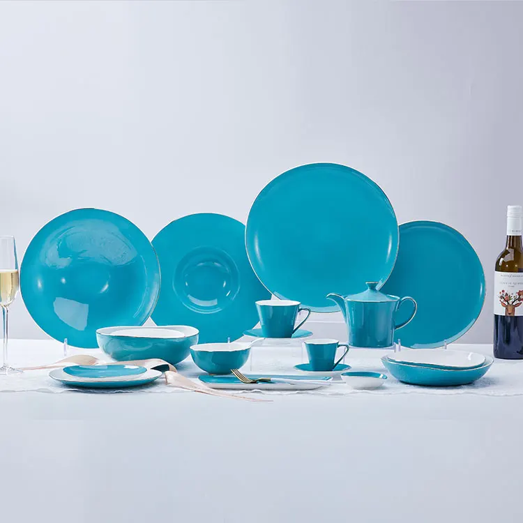 PITO Factory plates sets dinnerware home and kitchen wedding decoration Bone China tableware sustainable eco friendly Bone China