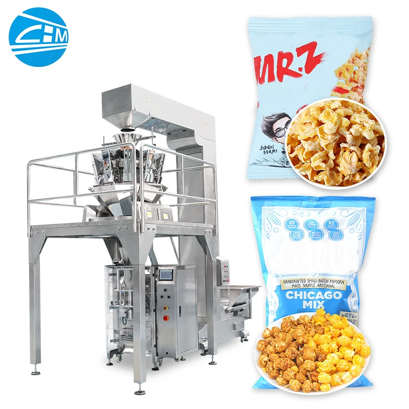 Corn Snacks Tortilla Chips Onion Flavored Rings Rice Cakes Pretzel Sticks Packing packaging Machine Machinery