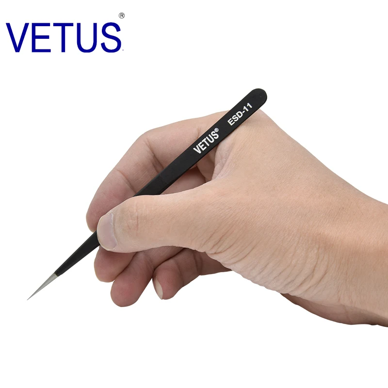 VETUS Popular Design Stand Extension Private Label Supply Set Eyelash Extension Tweezer With Your Own Logo