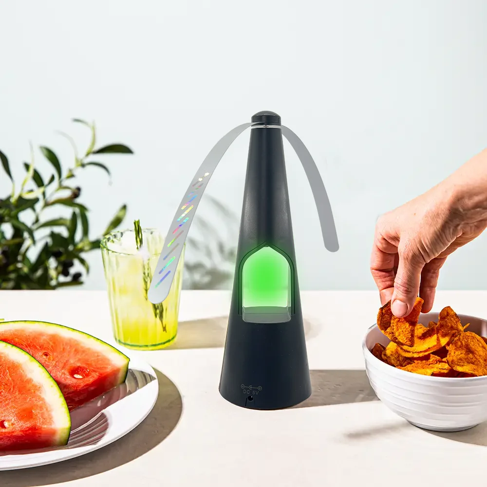 USB Battery Powered Portable Automatic Kitchen Table Electronic Insect Repeller Bug Deterrent Fly Repellent Fan