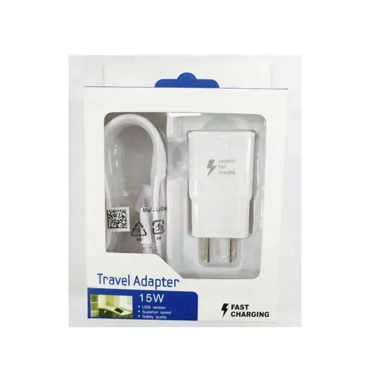 
S6 S8 S10 real quick charge fast charger travel wall usb charger adapter 9V/1.67A 5V/2A in black/white for samsung charger 