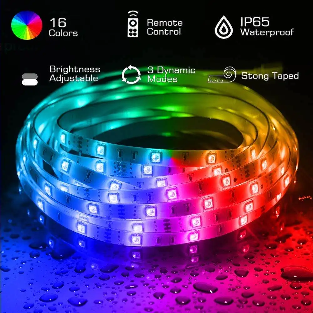 Лидер продаж светодиодные лампы SMD5050 RGB WS2811 12 В/24 В 60 светодиодов/м 5 м/рулон Светодиодная гибкая лента