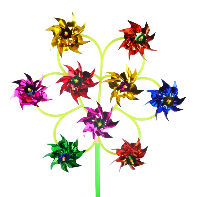 Low Price Promotional Garden Flowers Windmill Plastic Toys Pinwheel