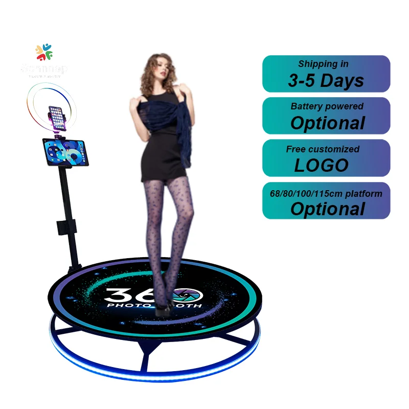 Hot Sale New Portable Selfie 360 Spinner Degree Platform Business Photo Booth 360 Camera Vending Machine 360 Video Booth