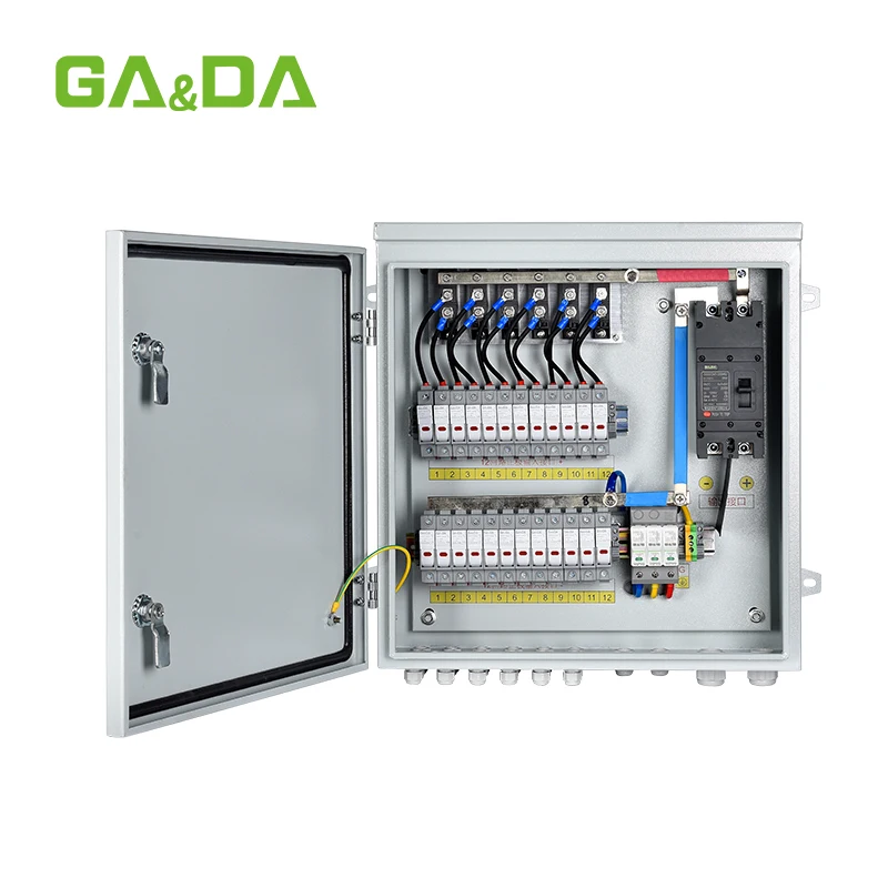 Outdoor waterproof photovoltaic iron shell pv string cable combining box solar control box