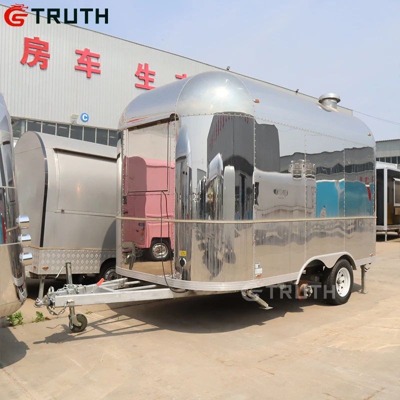 TRUTH Pass inspection Stainless Steel  Design Bakery Food Truck Fully Equipped Mobile Snack Bar Cart
