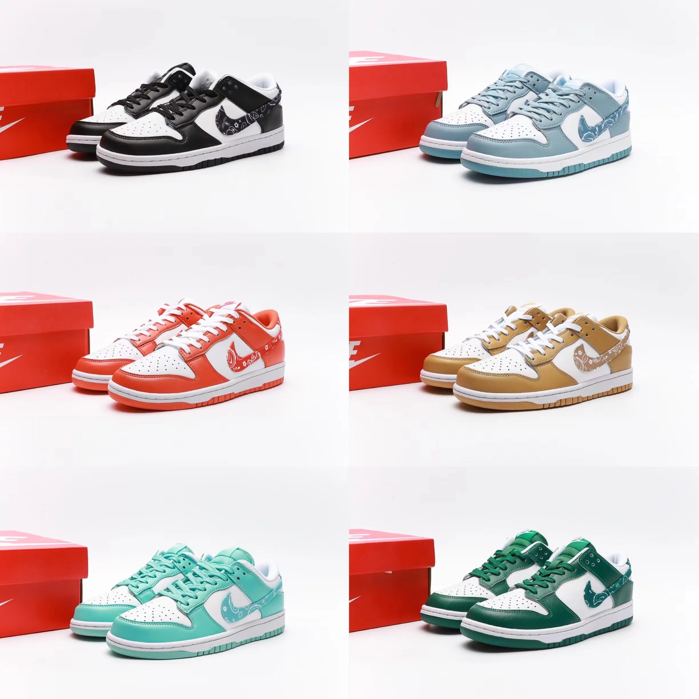 Free Shipping Nike Brand Dunk Low SB Orange Black Blue Green Casual Shoes Outdoor Walking Style Running Shoes Sports Nike Shoes