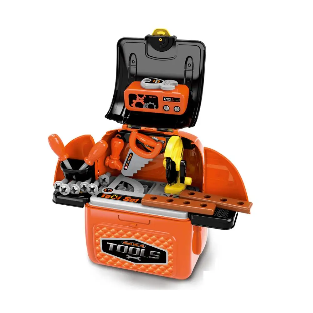 new wholesale 2 in 1 kids toys educational deluxe tool equipment play set with various accessories in bag  Promote Learning