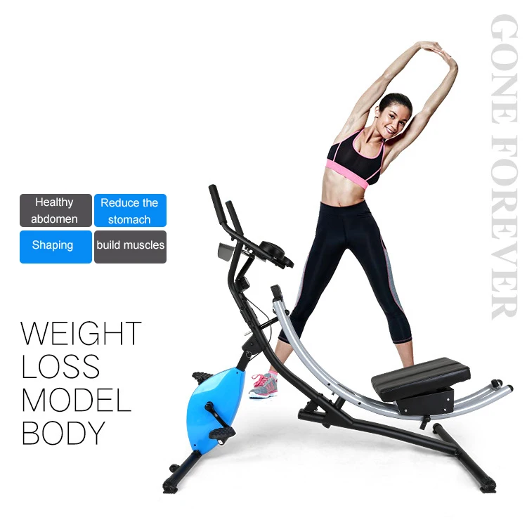 Fitness Core & Abdominal Trainer Ab Bike Workout Machine Home Gym Strength Training Foldable Fitness Equipment