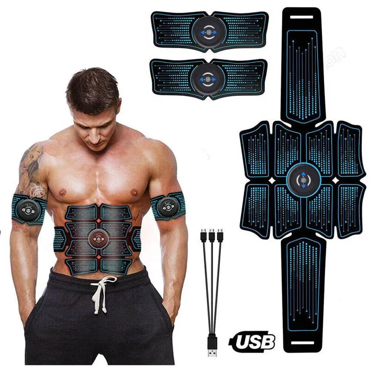 Fitness Training Gear  Machine Muscle Stimulation Vibration Belt Abs Trainer Ems Abdominal Muscle Stimulator Belt