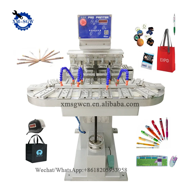 4 Colour Economic Servo Pad Printer Tampo Pad Printing Machine For Large Wide Long Size Computer Keyboard Playmat Mouse Mat Bill