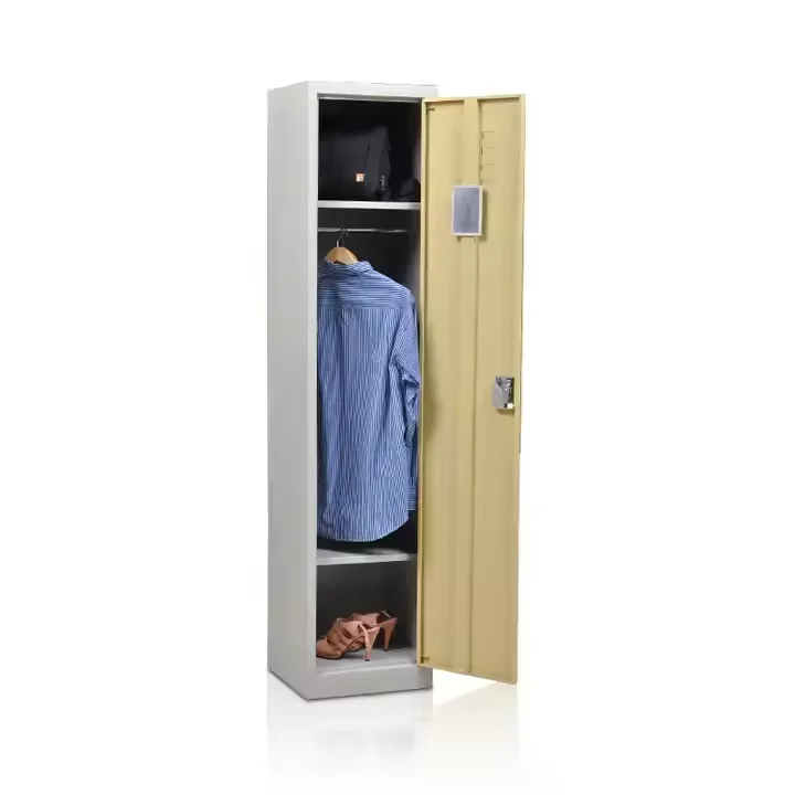 2024 Modern Steel Vertical Single Door Storage Clothes Wardrobe Locker Cabinet New Commercial Office Furniture Price Concessions