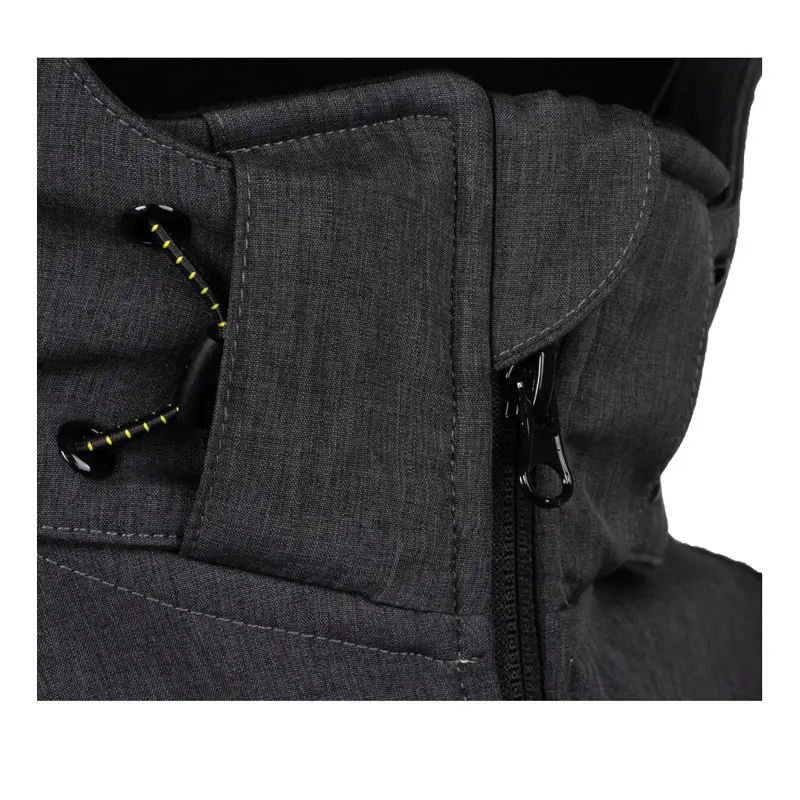 Black Bonded Plus Size Winter Outdoor Softshell Jacket For Men clothing