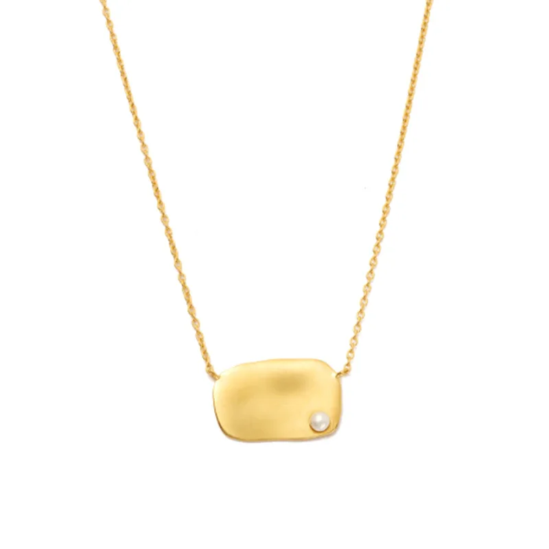 Irregular pendant necklace-Fashionable and popular necklace for women S925 silver necklace freshwater pearl fine jewelry