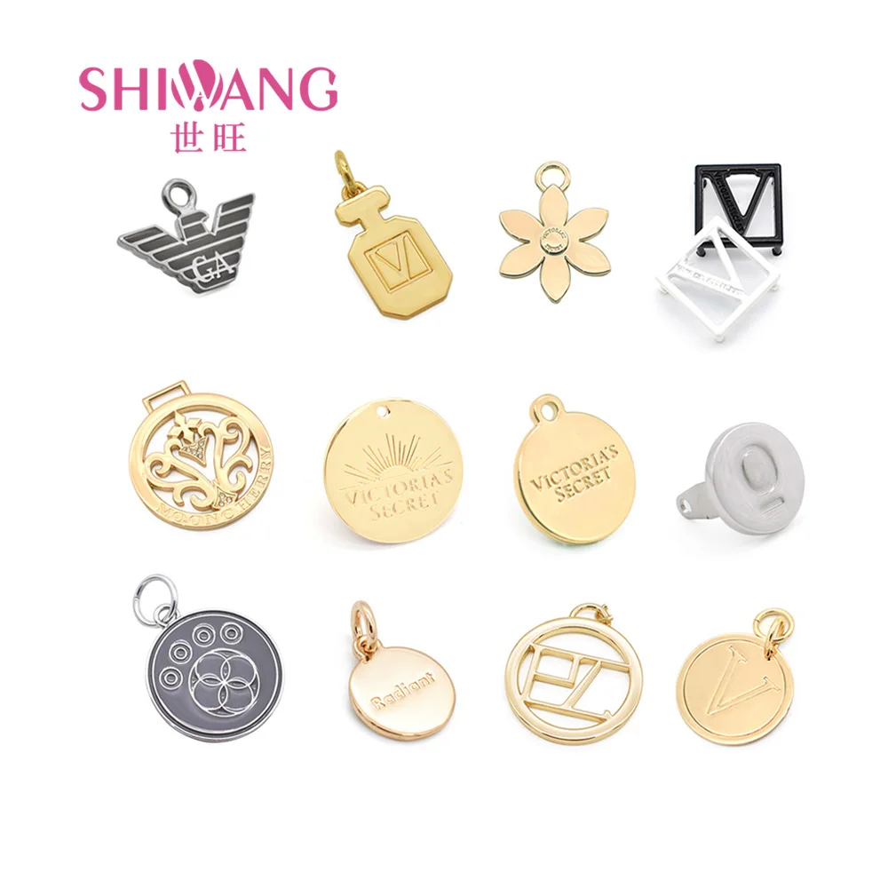 Handbag Hardware Accessories Factory Custom Logometal Clothing Label Brand Name Tag Metal Letter Plate for Bag