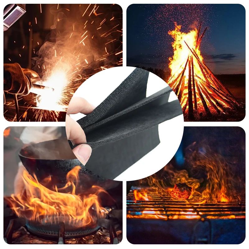 3mm 5mm 10mm High Temp Welding Blanket Fireproof Carbon Felt Pan Based Carbon Fiber Soft Graphite Felt