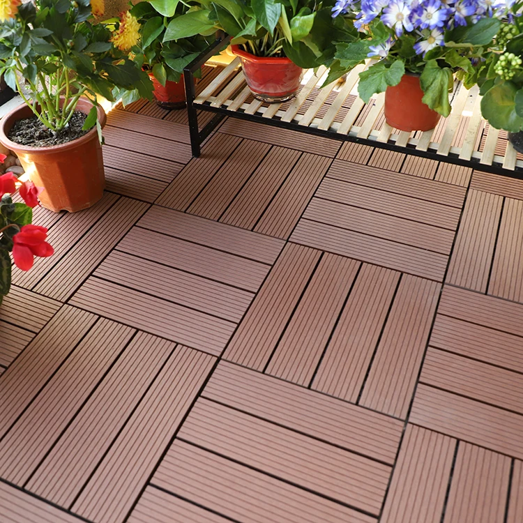 Hot Sale Graphic Design Outdoor Flooring Tile PVC Composite Interlocking Deck Tiles