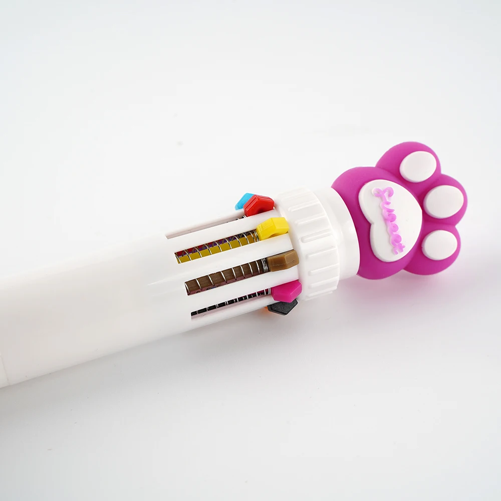 Pen Customize Logo Cute School Supplies 10 In 1 Multi-color Ball Point Pen